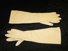 Vintage 60's Pair of Long Gloves Nylon Tailored Size 6 1/2 Very Soft