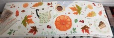 Extra Long Cushioned Bath Memory Foam Mat Runner 16"x47" FALL,PUMPKINS  LEAVES