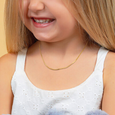 Stainless Steel Flat Snake Chain for Baby Kids Girls Necklace Italian