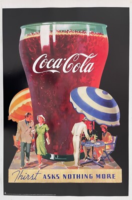 COCA COLA, LICENSED 1997 REPRODUCTION POSTER FEATURING VINTAGE