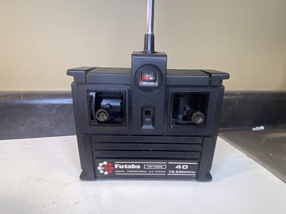 Vintage Yellow Corvette W/futaba remote High Tech Radials #78 - Image 2 of 4