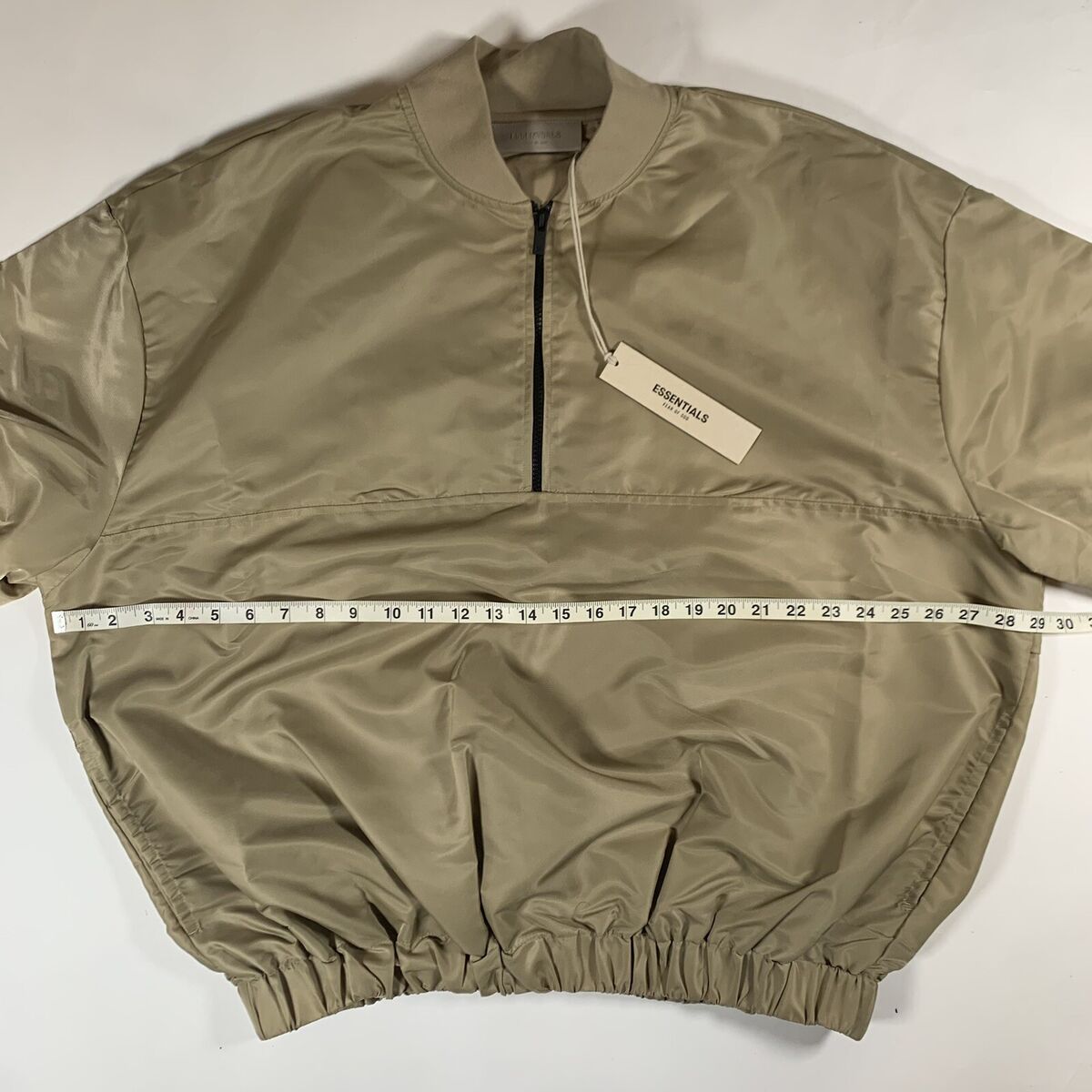 Essentials Fear Of God Jacket Mens Large Beige Short Sleeve Essentials Fear Of God Jacket Mens Large Beige Short Sleeve