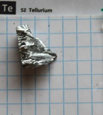 Tellur Metalloid 99,99% 31,23 gramm Tellurium Metaloid Nugget Element 52