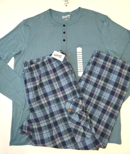 Set pigiama da uomo Duluth Trading camicia da letto cargo lounge pantaloni taglia XL nuova con etichette - Foto 1 di 4