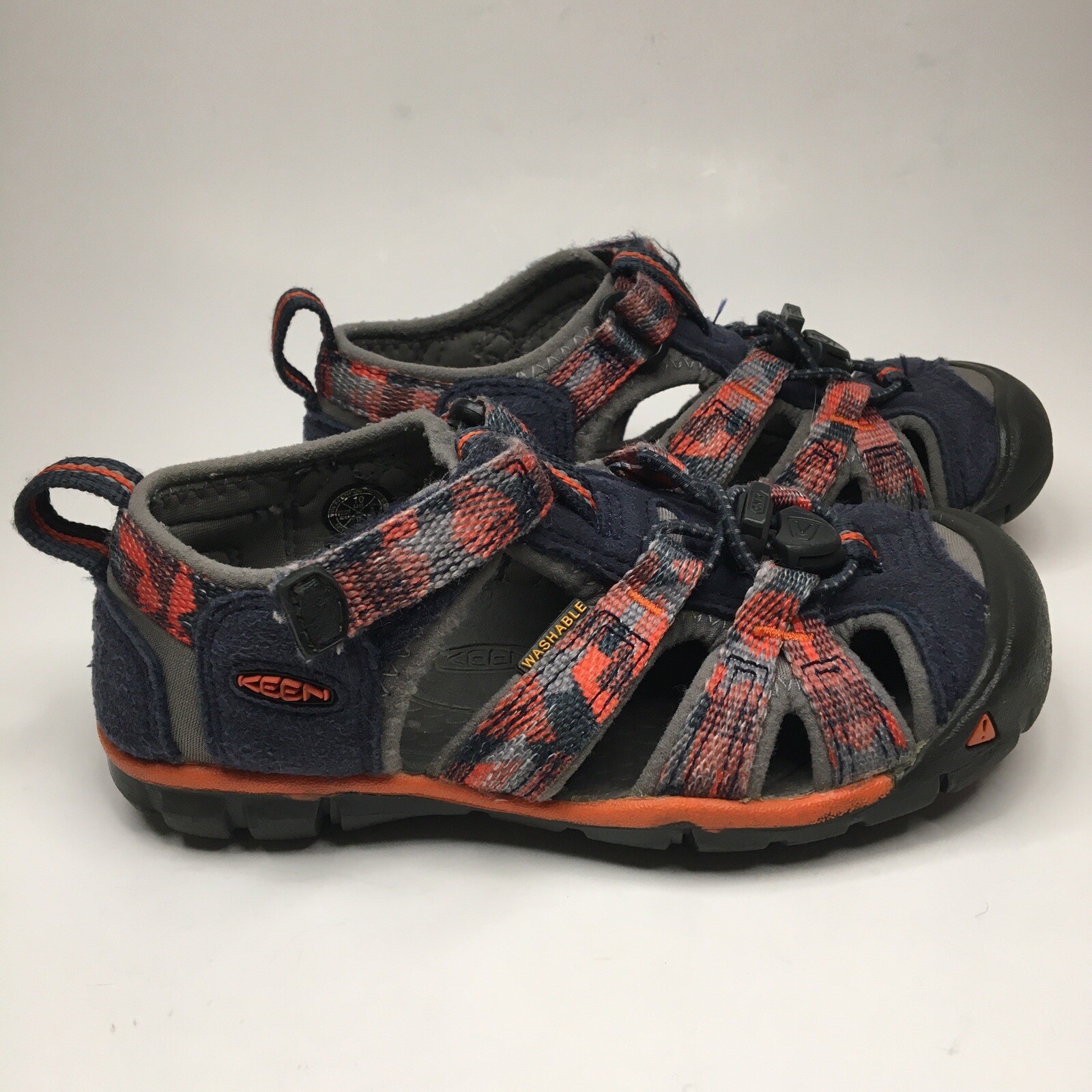 Sandali sportivi KEEN H2 bambino taglia 10 punta chiusa impermeabili escursionismo arancione a quadri unisex