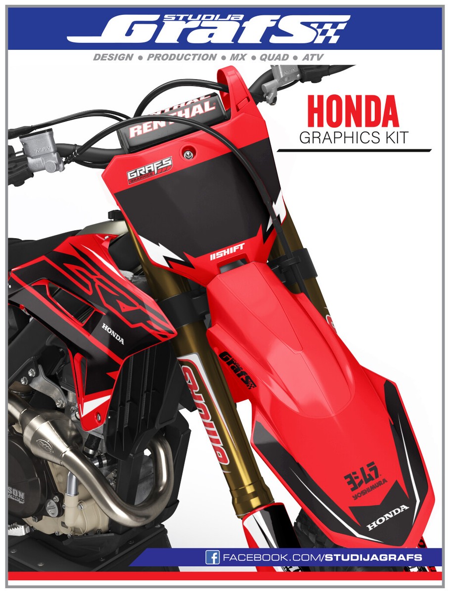 Kit Graphiques Pour Honda CRF 450R 2009-2012 - Autocollants Personnalisables, Finition Chromée/matte, Fabriqué En Slovaquie