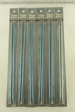  6 Vintage SUSAN BATES Silvalume Knitting Needles Sz 6 4mm 10" NOS