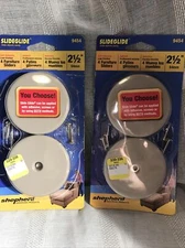 Shepherd Hardware Products Furniture Slides 2-1/2" 4pcs Pads Screws #9454 2pkgs