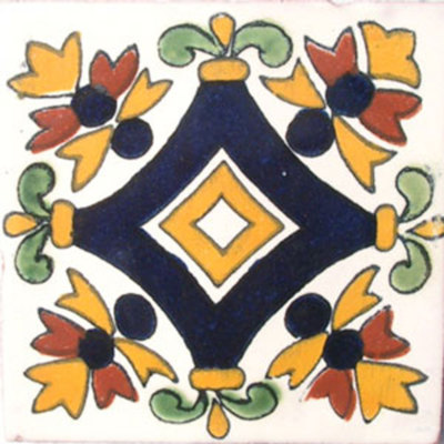 #C011) Mexican Tile sample 4x4 inch, we combine shipping GET  WHAT YOU NEED !!