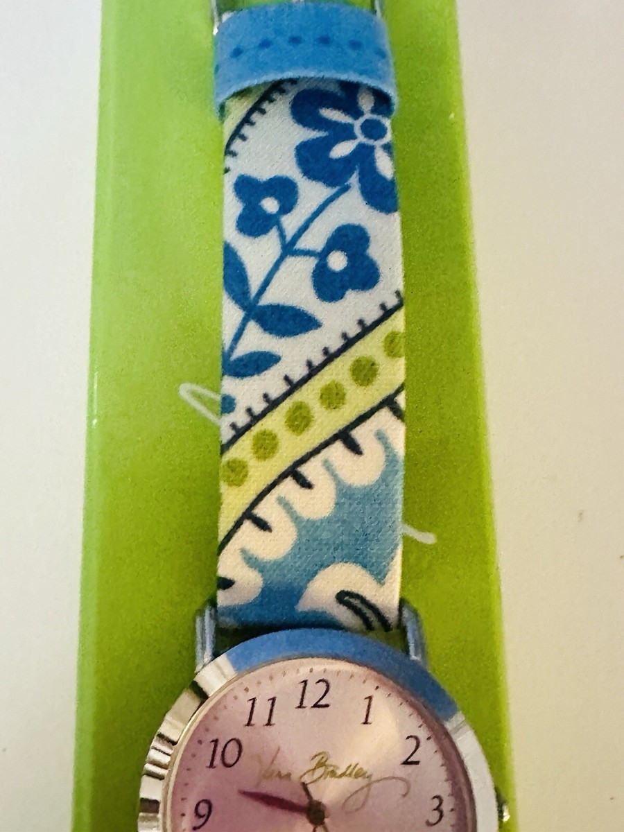 Vera Bradley Floral Watch in Blue and Yellow, New Battery - Works Great! Vera Bradley Wristwatches for sale | eBay main image 4