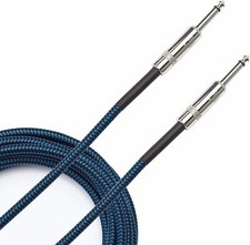 PW-BG-20BU D'Addario Custom Series Braided 1/4" - 1/4" Instrument Cable - Blue 2