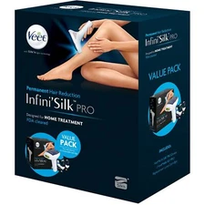 Veet Infini'Silk Pro Light-Based IPL Hair Removal System w/ 2 Cartridge Refills