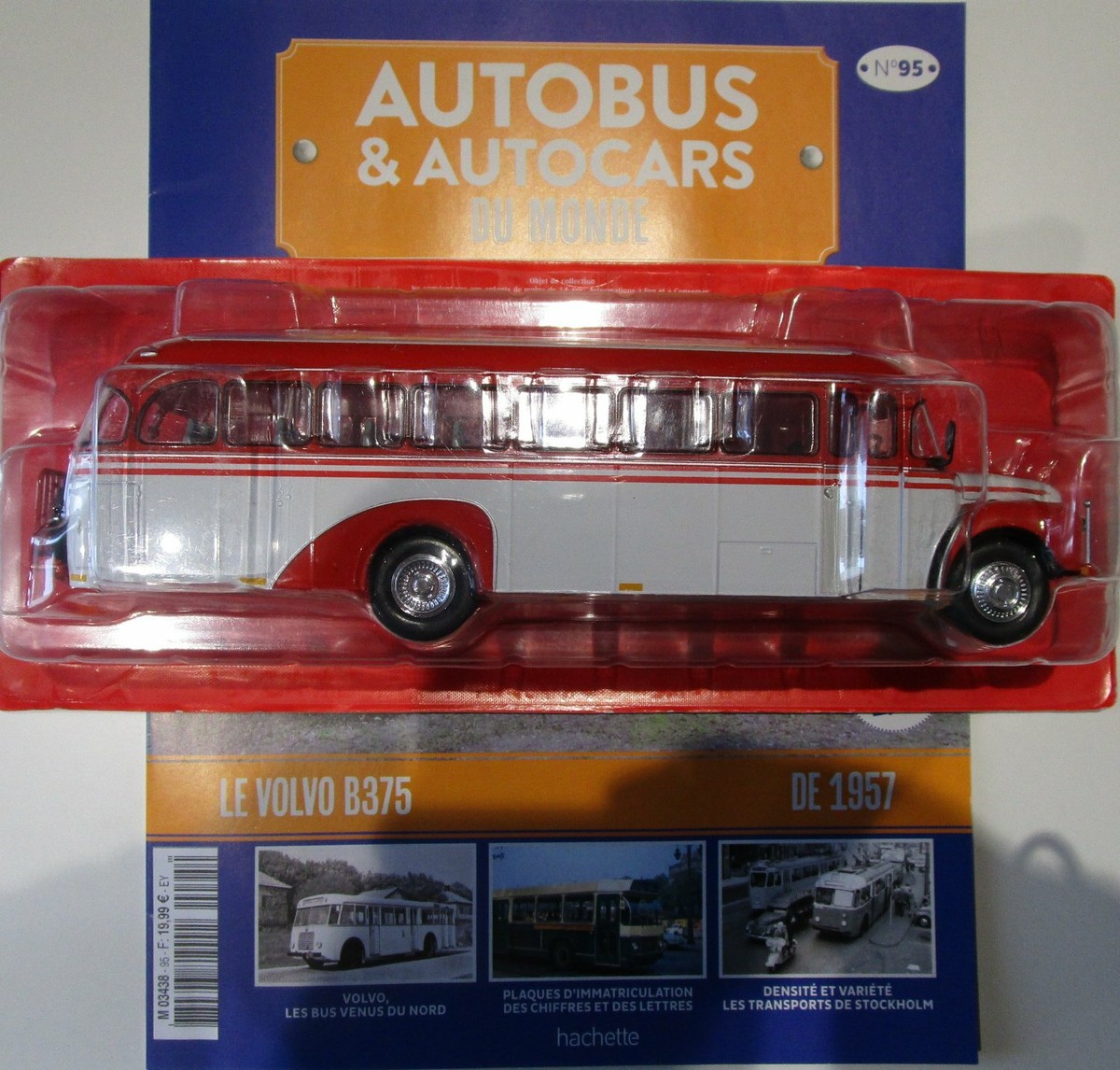 Modèle Réduit Autobus Volvo B375 Suède 1957 échelle 1/43 - Hachette N°95 Occasion