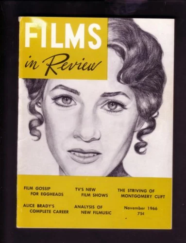 MAG: FILMS IN REVIEW-NOVEMBER 1966-ALICE BRADY-HORS D'OEUVRE FN