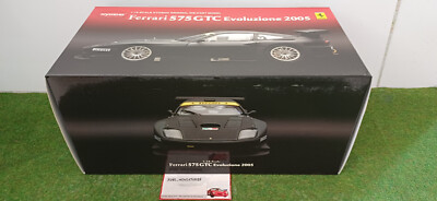 FERRARI 575 GTC EVOLUZIONE 2005 noir mat au 1/18 KYOSHO 08392A