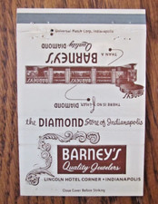 ROYAL FLASH MATCHBOOK COVER: BARNEY'S JEWELERS INDIANAPOLIS, IN MATCHCOVER -B19