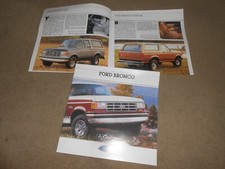 1988 Ford Bronco Brochure Huge 16 P. 88 Bronco Custom Xlt Eddie Bauer Catlog