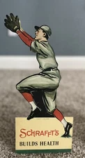 1930’s Schraffts Baseball Counter Advertising Ad Display - Right Field