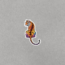 Colorful Wild Tiger Art Vinyl Sticker Laptop Decal 6393 Colorful Wild Tiger Art Vinyl Sticker Laptop Decal 6393