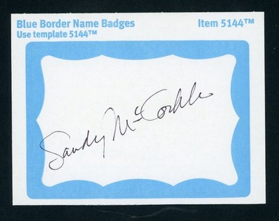 Sandy McCorkle American Fighter Pilot Ace-11 Signed 2.4x3.4 Bookplate E28128