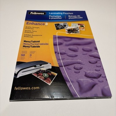 Fellowes 12x18 Enhance Laminating Pouches 50 Sheets NIB Sealed
