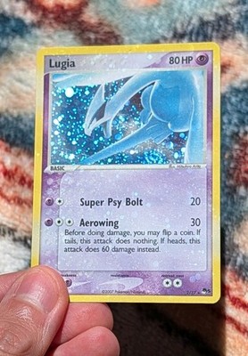 2007 Pokemon Pop Series 5 #2 Lugia with Holo Bleed! Amazing Swirl 