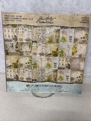 Tim Holtz Idea-ology VELLUM WALLFLOWER 12x12 Sheets Paper NOS Rare