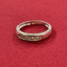 Sterling Silver 925 Half Eternity Ring Size 3