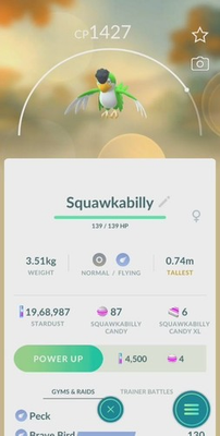 #ad Pokémon Go Squawkabilly Blue Green Yellow White PTC XLL XSS X10 $1.90