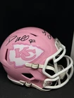 KANSAS CITY CHIEFS DANTE HALL SIGNED MINI HELMET JSA COA SCREW CANCER PINK