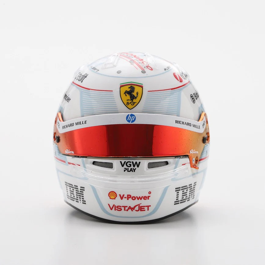 Looksmart Scuderia Ferrari F1 Team Charles Leclerc 2025 Monaco GP Mini Helmet...