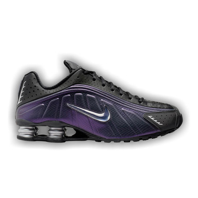 Nike Nike Shox R4 Black Metallic Silver Purple Dynasty IO4546-002 Men Size