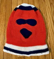 Vintage 70s 80s Ski Mask 3 Hole Robber Knit Balaclava Full Face Mask OSFA