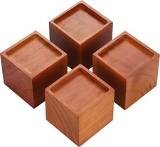 Solid Pine Furniture Risers 4 Inch 2000LBS Capacity Natural Wood Beds Sofa Desk