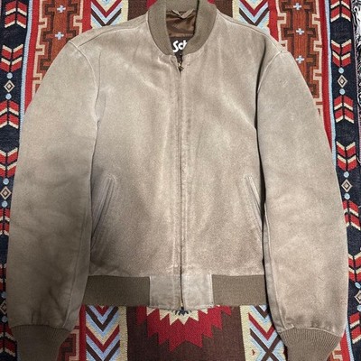 80er Schott Wildlederjacke, braunes Etikett, Made in USA, Gr.42