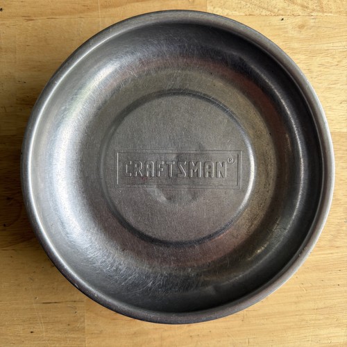Craftsman Tools 6" Round Magnetic Parts Tool Tray Dish Stainless Steel 13273