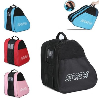 Erwachsene Kinder Rollschuhtasche Schlittschuhtasche verstellbarer Schultergurt Schlittschuhe