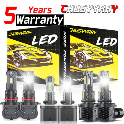 6X 9005 9006 880 6000K Combo LED Headlight Fog Light Bulbs Super Brights Kit 