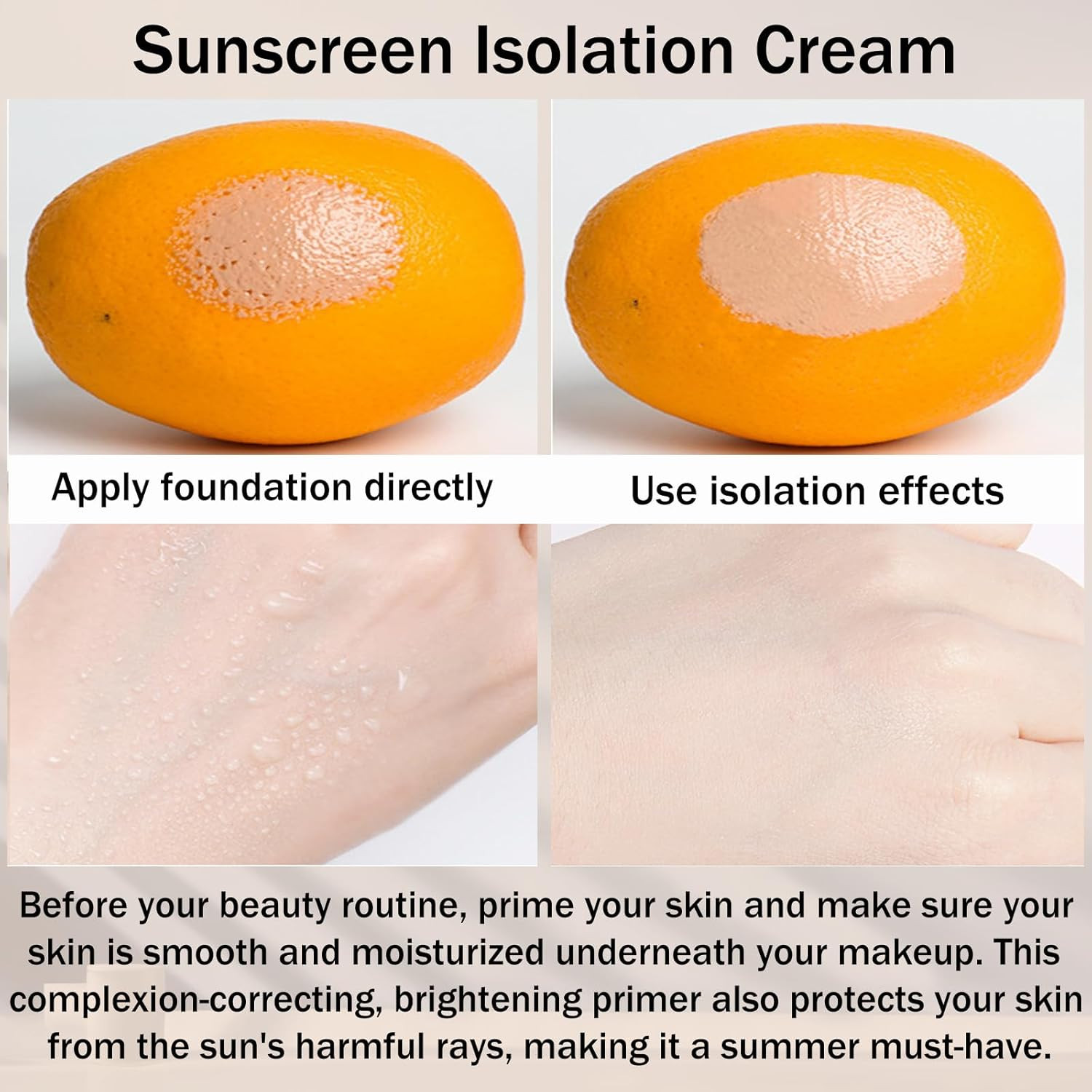 3-in-1 Color Correcting Primer Moisturizing Base Smooths & Evens Skin Tone