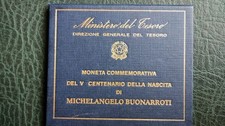 Moneta Argento Quinto Centenario Nascita Michelangelo Buonarroti