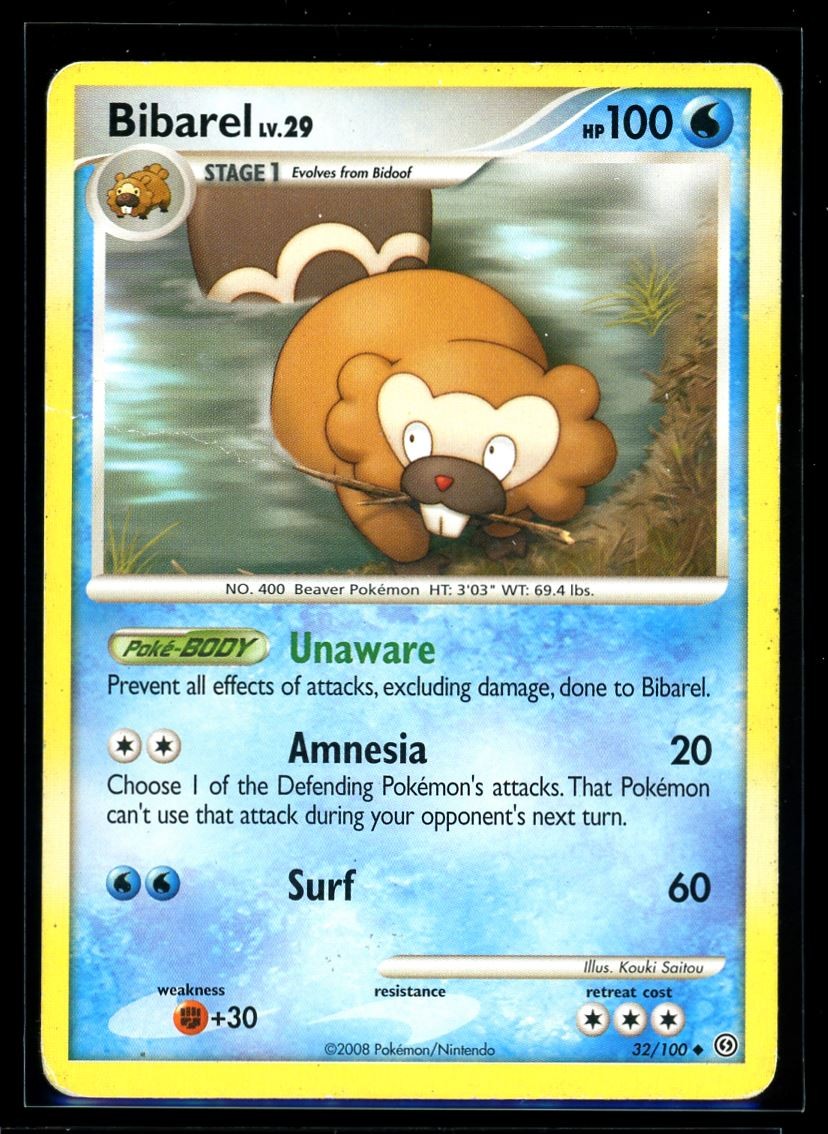 2008 Diamond & Pearl - Stormfront Bibarel #32 Non Holo Pokemon Card