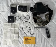 Vintage mamiya sekor 1000 DTL 35mm SLR w/ 2 Lens Flash Strap Camera Package