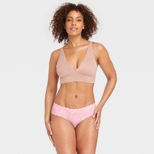 Women's Micro Hipster Underwear - Auden Pink Wave XS 0-2 NWT 1000000689