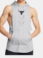 NWT Men  s L Under Armour Project Rock Sleeveless HD Playoff Hoodie 1386879 45