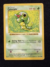 英語版 ポケモンカードshadow less Caterpie 45/102 Caterpie [Shadowless] #45 Prices | Pokemon Base Set | Pokemon Cards