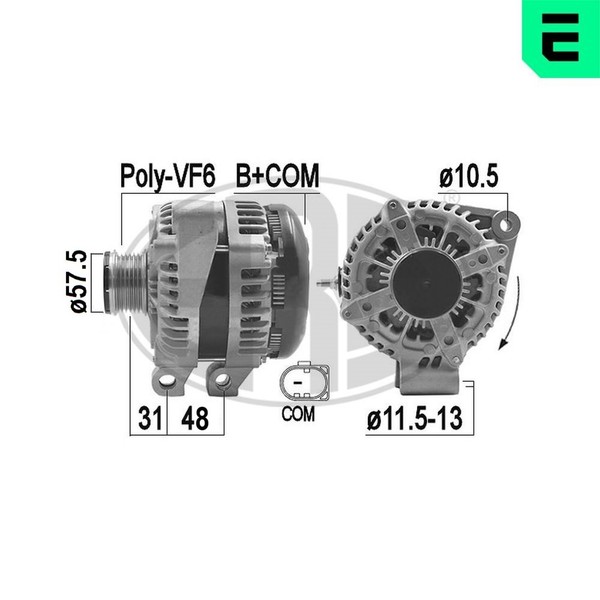 Lichtmaschine Generator Lima ERA 209472A FüR XF X351 Sportbrake XJ X250 Jaguar 1-image