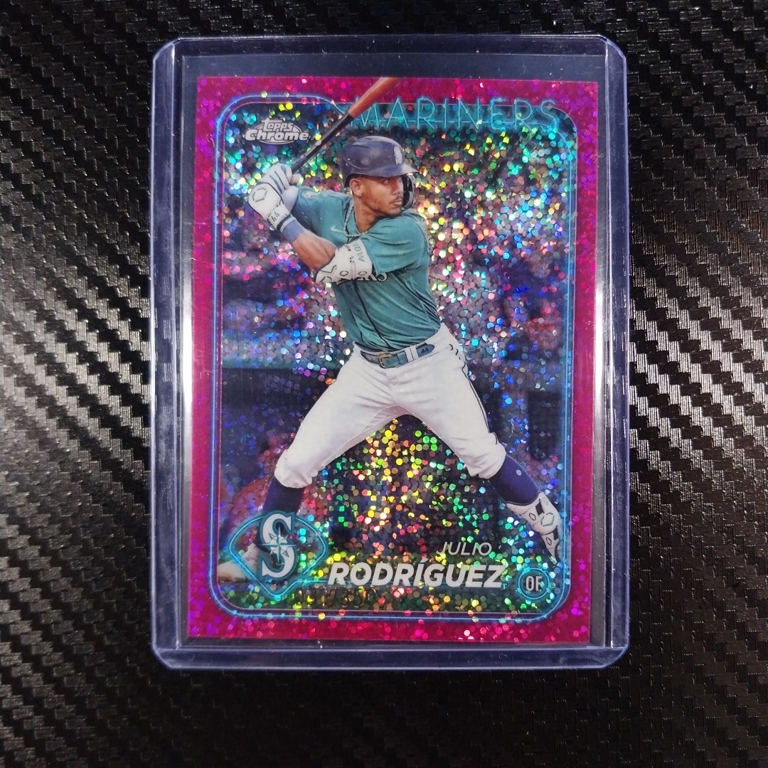 2024 Topps Chrome - Julio Rodriguez #300 Magenta Speckle Refractor /350