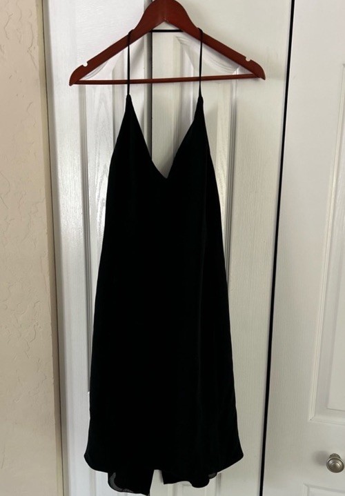 NWT 100% Silk Armani Collezioni Dress Size 12 Black Verified Authentic Designer