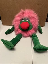 Vintage Rare Animal Fair Sample 16” Green Pink Hair Muppet Monster plush