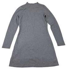 EVERLANE The Cotton Mock Neck Mini Dress Size XS Charcoal Gray Lightweight